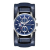 Ochstin 7231 Multifunctional Business Leather Wrist Wrist Waterproof Quartz Watch(Silver+Blue)