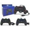 For PS4 Handle Wired Handle Cable Game Controller( Black Green)