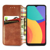 For Alcatel 1S 2021 Cubic Grid Pressed Horizontal Flip Magnetic PU Leather Case with Holder & Card Slots & Wallet(Brown)