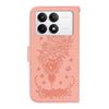 For Redmi K70 / K70 Pro Butterfly Rose Embossed Leather Phone Case(Pink)