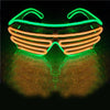 Fluorescence Dance Show Luminescent Glasses LED Two Colors Shutter EL Flashing Glasses(Blue)