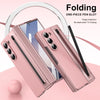 For Samsung Galaxy Z Fold6 Integrated PC + PU Phone Case with Pen / Pen Box(Pink)