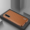 For Samsung Galaxy A36 AZNS Electroplated Edge Carbon Fiber Texture Phone Case(Brown)