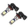 9006 2 PCS DC12-24V / 8.6W Car Double Colors Fog Lights with 24LEDs SMD-3030 & Constant Current, Bag Packaging(White Light + Ice Blue Light)