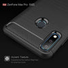 Brushed Texture Carbon Fiber Shockproof TPU Case for ASUS Zenfone Max Pro(M2) (Navy Blue)