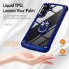 For Samsung Galaxy S24 FE 5G TPU + PC Lens Protection Phone Case with Ring Holder(Blue)