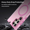 For Samsung Galaxy S23 Ultra 5G MagSafe Frosted Translucent TPU + PC Full Coverage Phone Case(Pink)