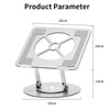 Aluminum Alloy Laptop Stand Notebook Riser with 360 Degree Rotating Base,(Silver)