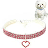 Pink Rhinestone Pet Collar, L (Cats & Dogs, Adjustable)