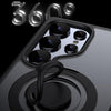 For Samsung Galaxy S25 Ultra 5G Frosted MagSafe Phone Case with 360 Degree Rotating Holder(Black)