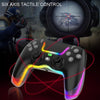 For PS4 Dazzle Color Light Wireless Bluetooth Grip(Black)
