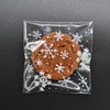 1 Packs Snowflake Christmas Candy Cookie Snack Bag Self-adhesive Gift Bag, Size:7x7cm