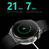 KT62 1.36 inch TFT Round Screen Smart Watch Supports Bluetooth Call/Blood Oxygen Monitoring, Strap:Leather Strap(Silver)
