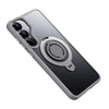 For Samsung Galaxy S25 5G Frosted MagSafe Phone Case with 360 Degree Rotating Holder(Grey)