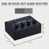 1-In 4-Out Front Stereo Signal Amplifier, Independent Output Volume Adjustment RCA Interface No Loss  Allocator, US Plug