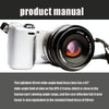 LIGHTDOW 35mm F1.7 E-Mount Manual Fixed Focus Lens for Sony