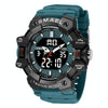 SMAEL 8080 Outdoor Sports Waterproof Multifunctional Glowing Double Dial Watch(Green)