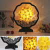 Paper Art Light And Shadow Paper Carving Lamp DIY Handmade Creative Small Table Lamp, Style:Round-shaped