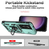 For Samsung Galaxy S25+ 5G Sliding Camshield Holder Phone Case(Green)