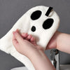 Halloween Ghost Hand Towel Thickened and Strong Water Absorption Dish Towel Bathroom Decor(Black)