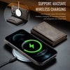 For iPhone 12 Pro Max DG.MING MAGKING-K2 Series MagSafe RFID Card Bag Detachable Phone Case(Coffee)