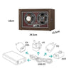 USB Automatic Mechanical Watch Shaker Watch Rotates Places Storage Box, Color: 2 Watches Red