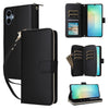 For Samsung Galaxy A06 Nine-card Slots Zipper Wallet Bag Leather Phone Case(Black)