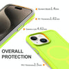 For iPhone 14 Plus Shockproof MagSafe Armor PC Hybrid TPU Phone Case(Fluorescent Green+Gray)