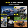 FOXSUR Cars Motorcycles 12V Lithium Cattery Charger With Battery Detection(US Plug)