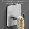 2pcs Stainless Steel Hooks Kitchen Bathroom Storage Behind Door Hooks With Adhesive, Style: Square Black