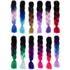 Fashion Color Gradient Individual Braid Wigs Chemical Fiber Big Braids, Length: 60cm(50 Black+Purple+Rose Red)