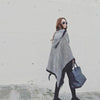 Autumn And Winter Black And White Diamond Plaid Scarf Tassel Warm Big Shawl, Size:135 x 70cm