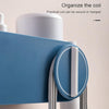 Hair Dryer Rack Free Punching Toilet Shelves(Blue)