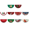 Cartoon Printed Outdoor Fan-shaped Hanging Flag Christmas Decorations, Style: Birds