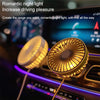 F829 Portable Car Air Outlet Electric Cooling Fan with LED Light(Yellow)