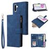 For Samsung Galaxy A26 5G Multifunctional Frosted Zipper Wallet Leather Phone Case(Blue)