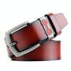 Dandali L8026 Men Casual Antique Alloy Buckle Leather Belt Waistband, Size: 110-125cm (Brown)
