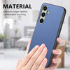 For Samsung Galaxy S24 FE 5G Twill Fabric Leather Skin Back Phone Case(Blue)