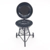1:12 Mini House Toy Simulation Round Oven Outdoor Scene Decoration(Black)