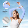 1 Pair Summer Sun Protection Extended Ice Sleeves UV Protection Arm Sleeves, Size: S(Purple+Blue)