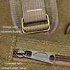 Canvas Shoulder Bag Large Capacity Outdoor Travel Bag Breathable Wearable Casual Backpack(Coffee)