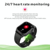 Q25 1.7 inch TFT HD Screen Smart Watch, Support Bluetooth Calling/Blood Pressure Monitoring(Black)