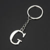 Double-Sided Three-Dimensional Plating Alphabet Keychain, Style: G