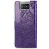 For Asus Zenfone 7 Pro ZS671KS Butterfly Love Flower Embossed Horizontal Flip Leather Case with Bracket / Card Slot / Wallet / Lanyard(Dark Purple)