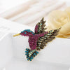 Inlaid Bee Bird Brooch Personality Clothing Pins Scarf Buckle(Gold)