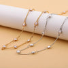Retro Handmade Pearl Multi-Purpose Anti-Lost Hanging Lanyard Mask Glasses Chain(Gold)