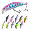 HENGJIA 5.7cm 3.4g Microbe Road Lures Slow Sinking Minnow Fake Bait, Color: 10 Colors Bagged