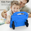 For Huawei MediaPad T5 10.1 inch EVA Children Falling Proof Flat Protective Shell With Thumb Bracket(Blue)