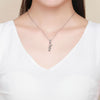 S925 Sterling Silver Sticky Cat DIY Bracelet Charm, Style:Pendant+Chain
