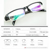 Women Men Half Frame Myopia Glasses HD AC Green Film Lens Myopia Eyeglasses(-1.50D)